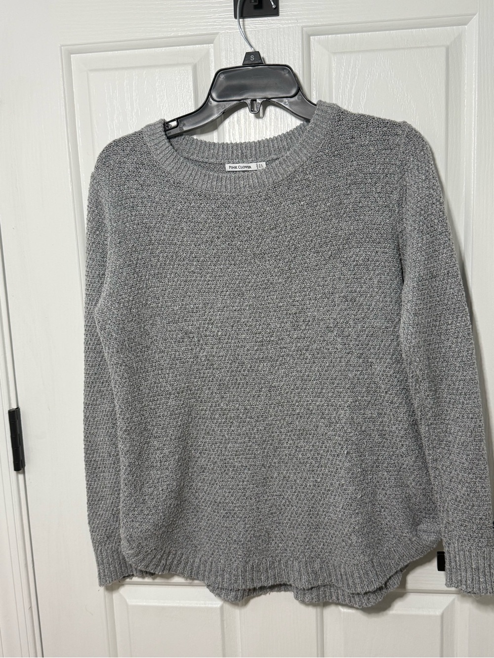 Pink Clover Gray Crewneck Sweater